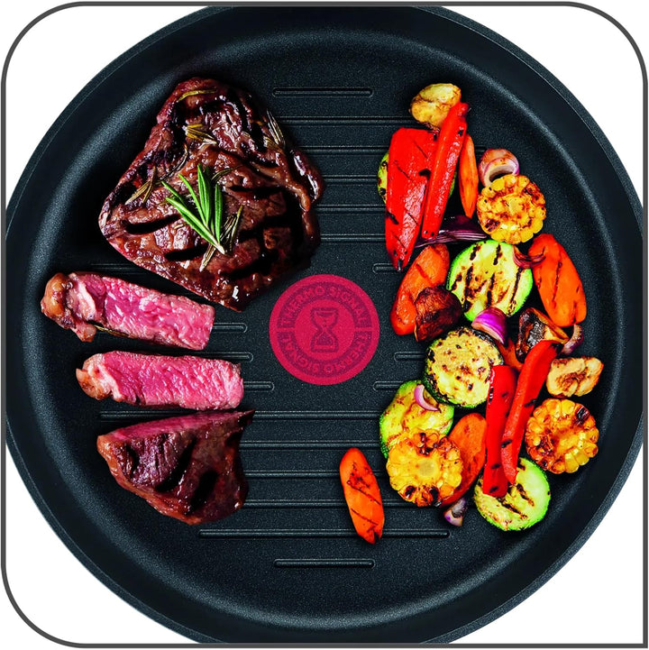 Poêle grill fonte d'aluminium Tefal Ingenio Eco Resist 26 cm Noir