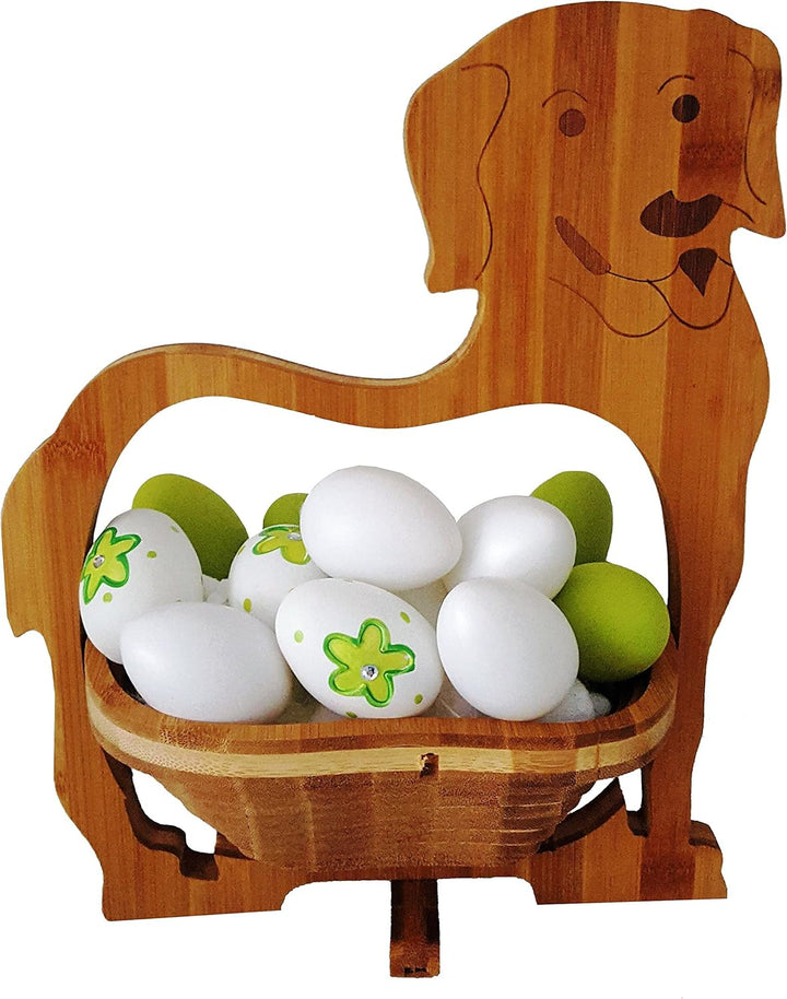 CleanPrince Hunde Obstkorb Schale Faltkorb 30 x 30 cm Klappkorb Holzkorb Korb Schale Obstkorb Dekosc