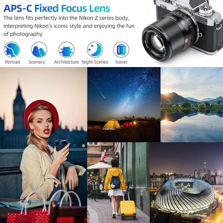 VILTROX 56mm F1.4 Z-Mount Prime Objektiv für Nikon Z fc Z7 II Z6 II Z5 Z6 Z7 Z50 (Festbrennweite, ST