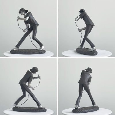 Amoy-Art Musik Figuren Skulptur Modern Dekor Statue Wohnzimmer Kunst Arts Polyresin Geschenk 22cm