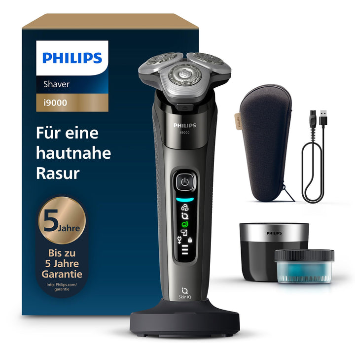Philips Rasierer i9000, Elektrischer Nass-und Trockenrasierer für Männer mit integriertem Trimmer, d