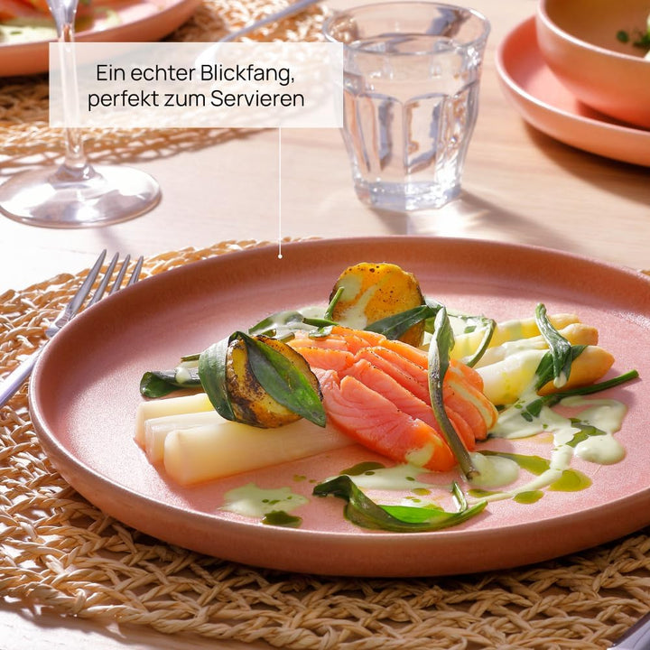 James Cooke - Bliss - Tiefe Teller Ø22cm - 2er‑Set – Rosa – Steinzeug – Spülmaschinen- & Hitzebestän