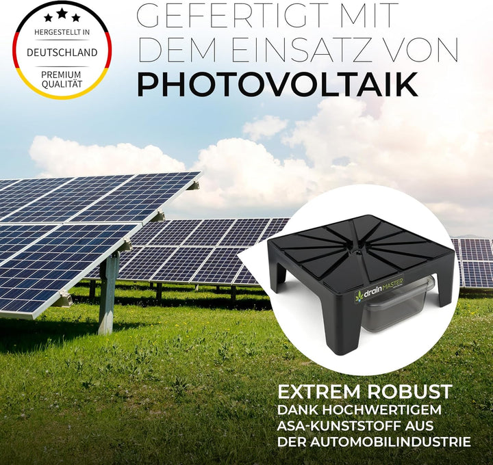 Blumentopf Untersetzer 24x24cm - 6er Set inkl. Ablaufwannen - Pflanzuntersetzer eckig Blumen Pflanze