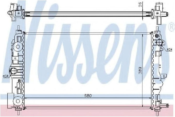 Nissens 61676 Kühler, Motorkühlung