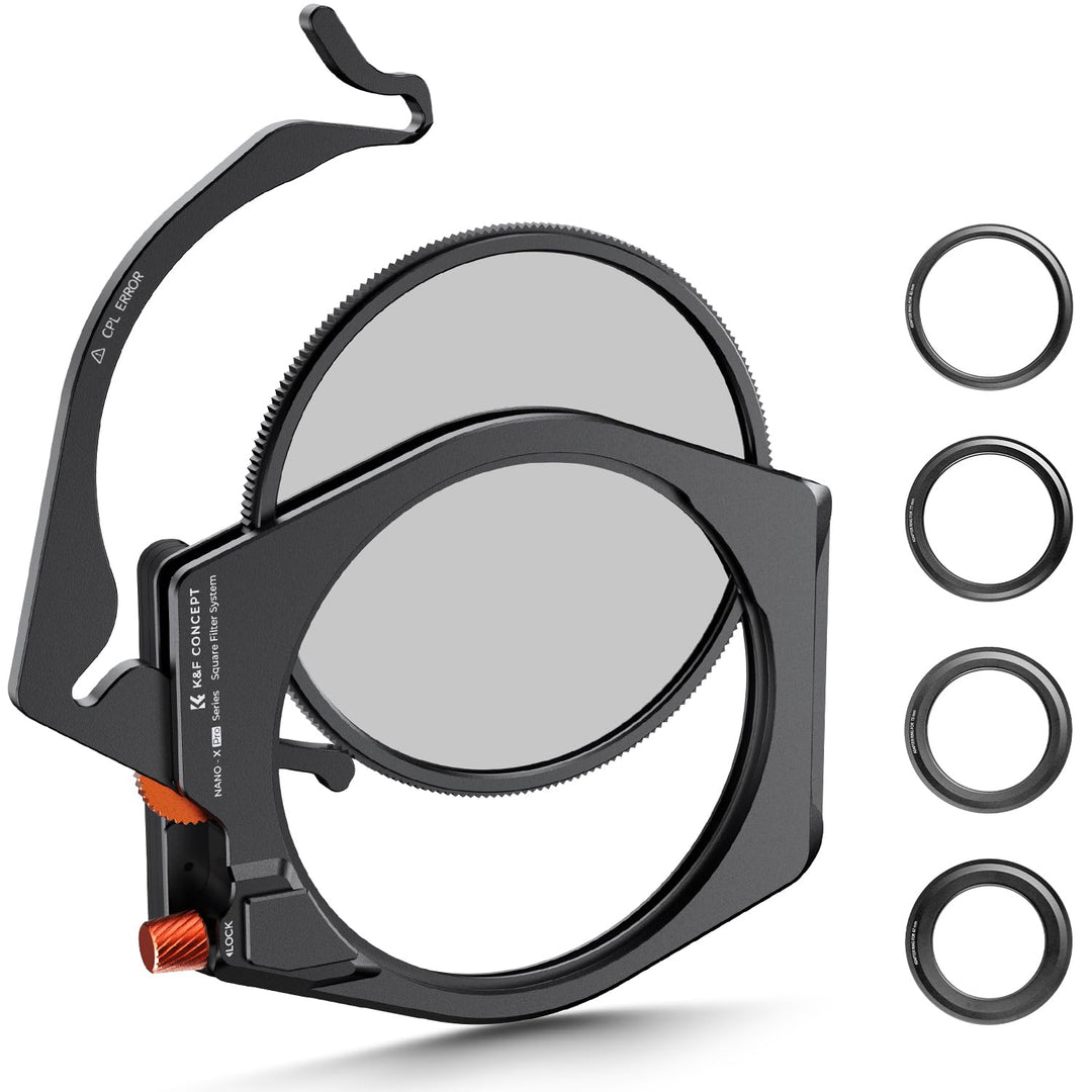 K&F Concept Nano X-PRO XS02 Filterhalter Kit Rechteck-Filterhaltersystem inkl.95mm CPL Filter+ 4er A