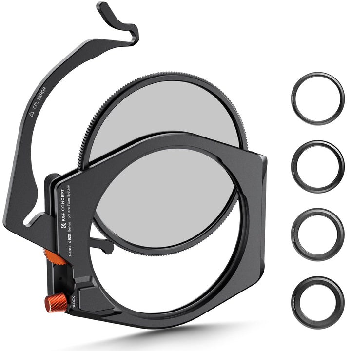 K&F Concept Nano X-PRO XS02 Filterhalter Kit Rechteck-Filterhaltersystem inkl.95mm CPL Filter+ 4er A