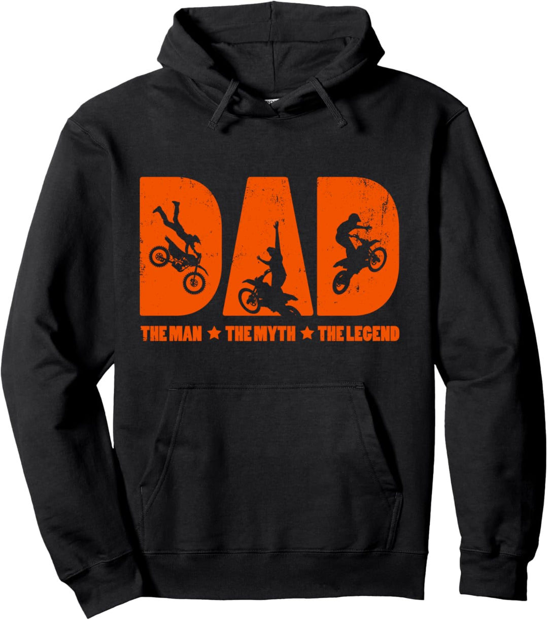 Dad The Man The Myth The Motocross Legend für Papa Pullover Hoodie