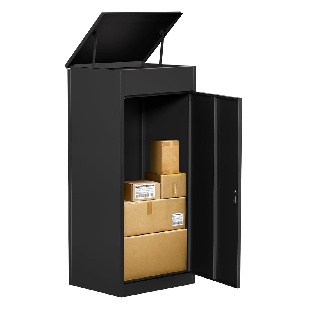 Paketbox Briefkasten mit Paketfach Paketbox Draussen Gross XXL Diebstahlgeschützter Paketbriefkasten