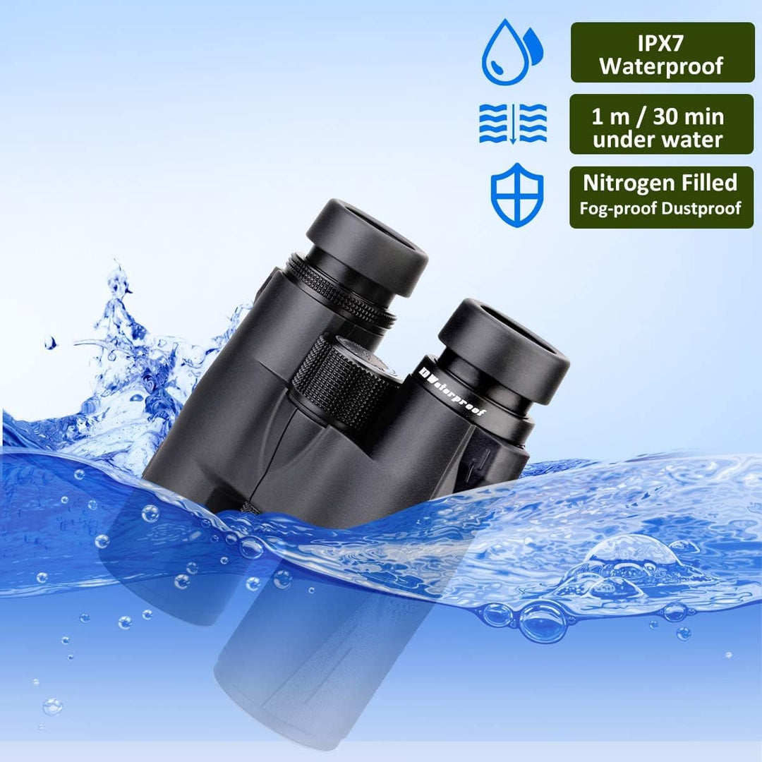 Svbony SV47 Fernglas, 8x32 Kompaktfernglas Wasserdichtes Nebelsicheres FMC-Objektiv Bak4-Prisma mit