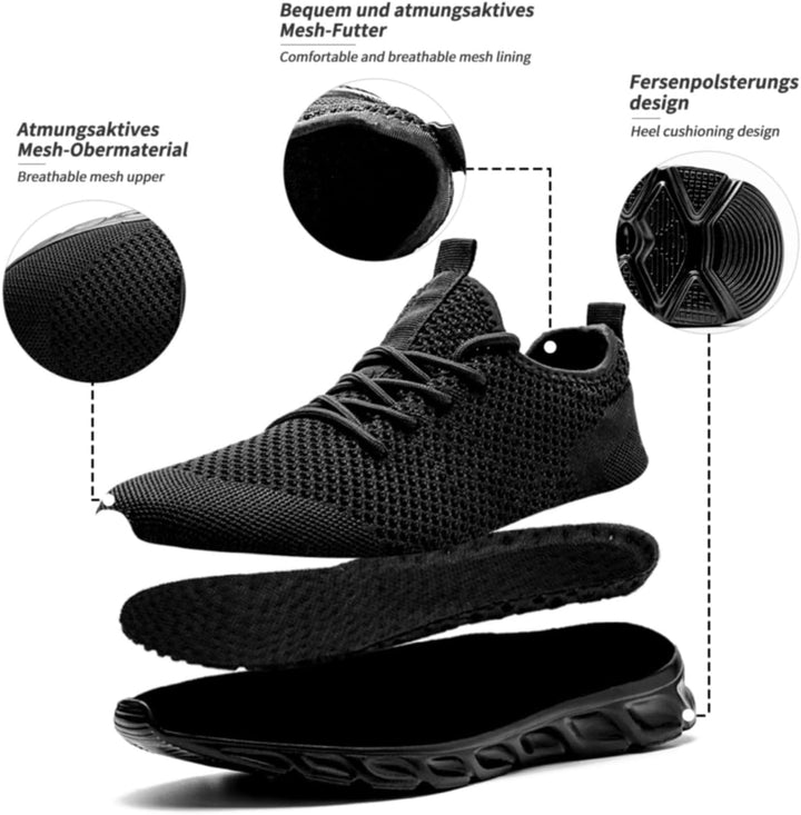 MGNLRTI Herren Sneaker Walkingschuhe Atmungsaktiv Strassenlaufschuhe Leicht Freizeit Sportschuhe für