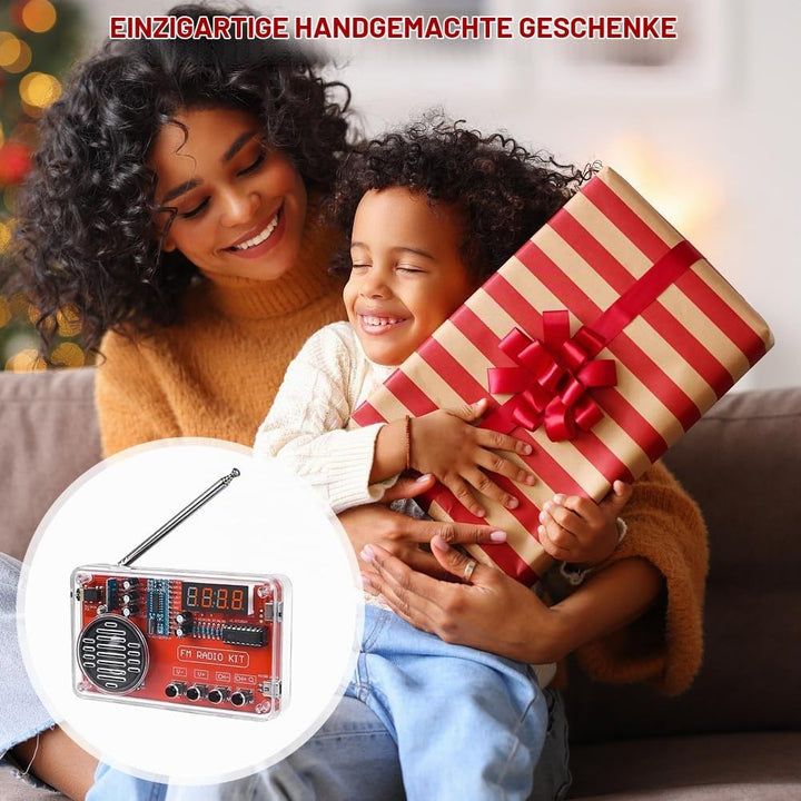 Elektronik Lötübung Kit mit Digitalem Radio und Display, DIY Elektronik Bausatz mit LadeModul für An