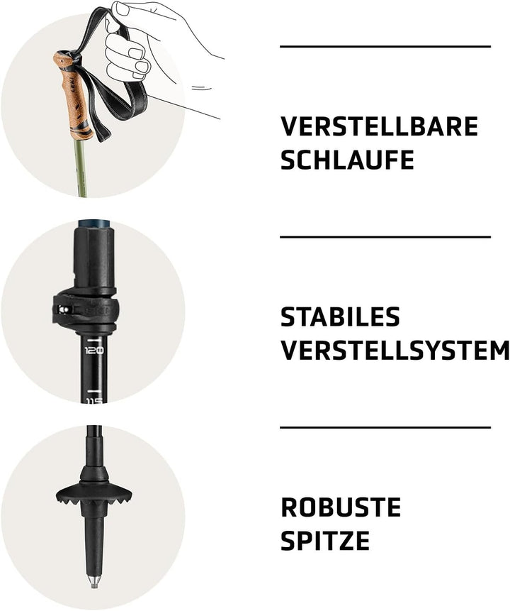 LEKI Legacy Lite Wanderstöcke Damen & Herren | leichte, verstellbare Trekkingstöcke aus Aluminium (9