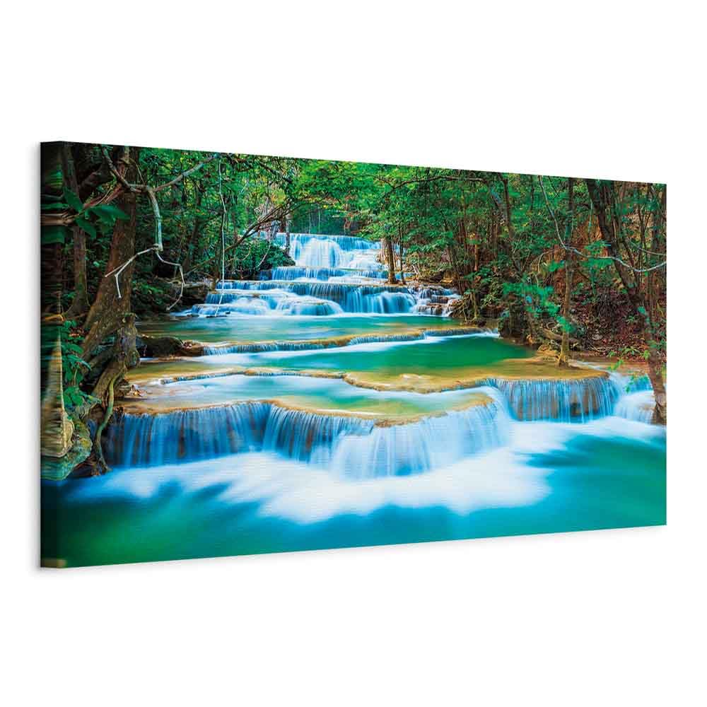 murando Akustikbild Wasserfall Bilder Akustikschaum Hochleistungsschallabsorber Schallschutz Leinwan