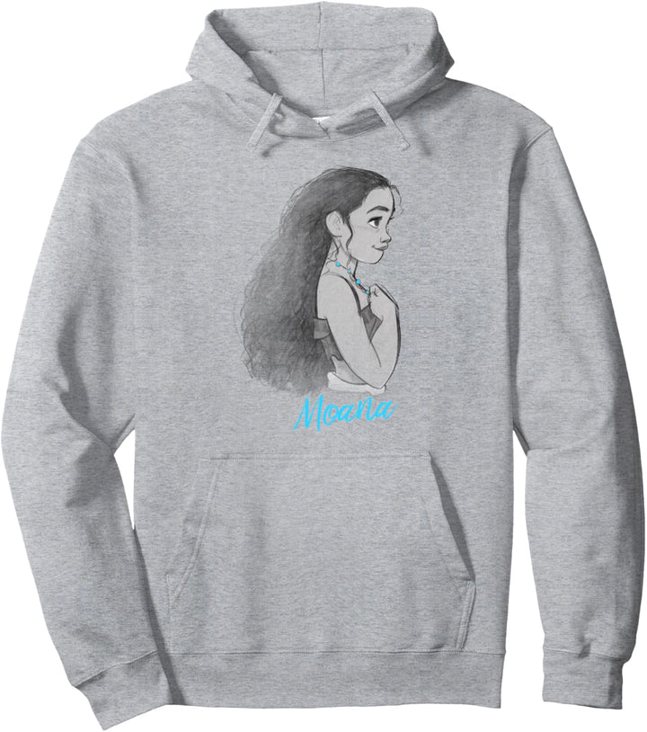 Disney Moana Side Profile Sketch Pullover Hoodie
