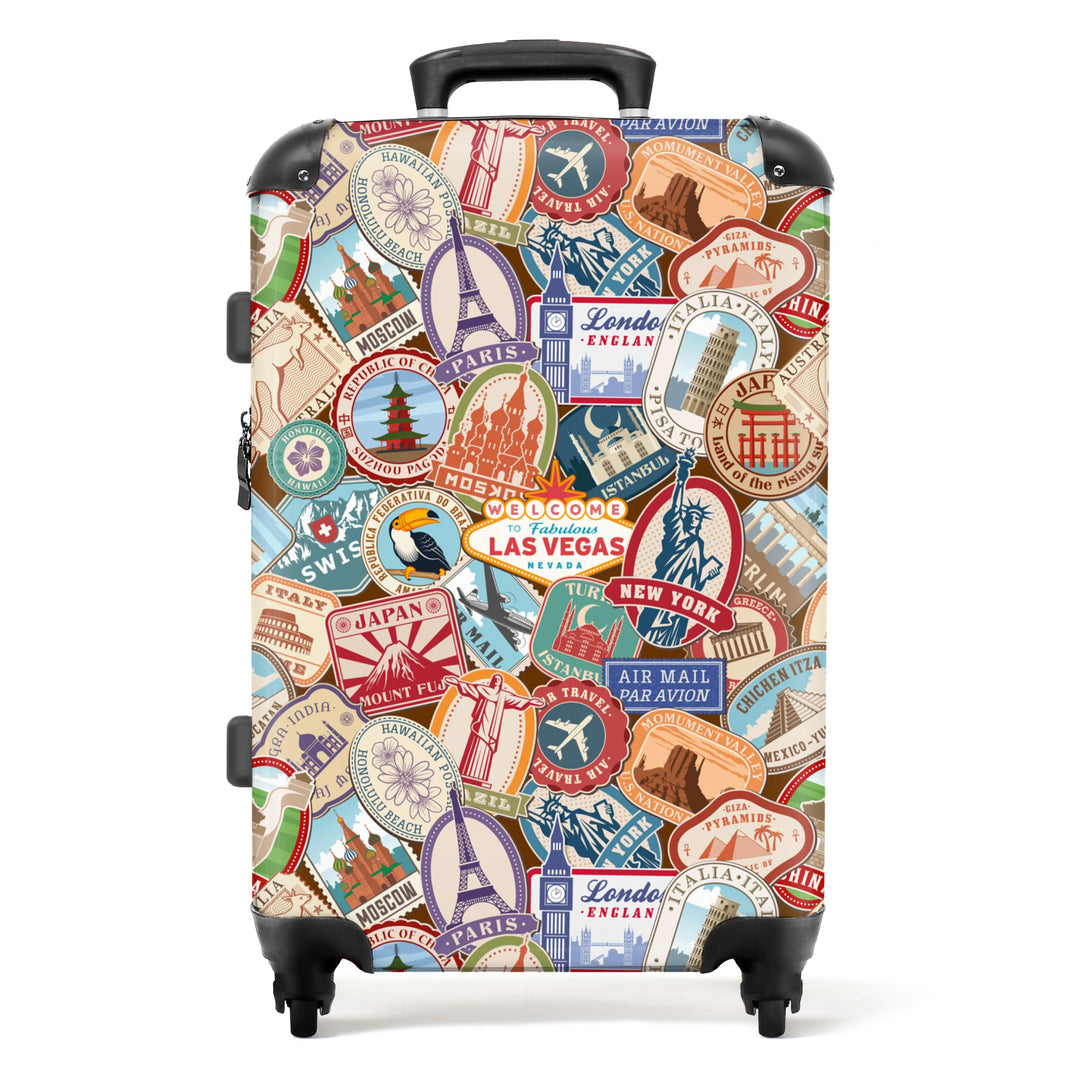 NoBoringSuitcases.com® Handgepäck, Hartschalenkoffer mit TSA Schloss, Trolley, Reisekoffer, Carry on
