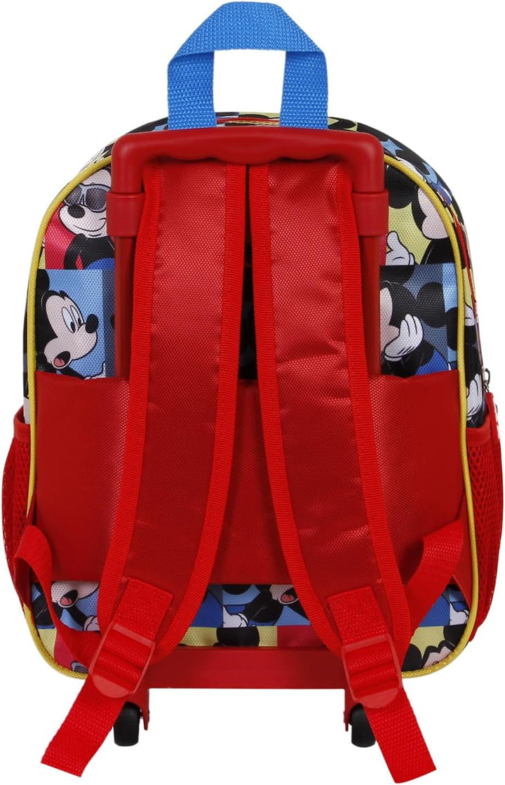 Micky Maus Joyful-Kleiner 3D Rucksack mit Rädern, Blau