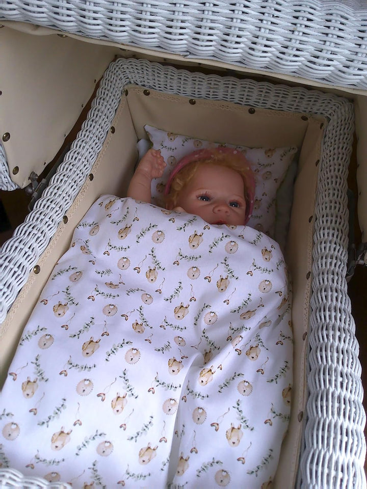 Puppen Wendebettwäsche Fabelwesen, Skandinavisches Design (Decke 40 h x 34 b, Kissen 17h x 22 b), De