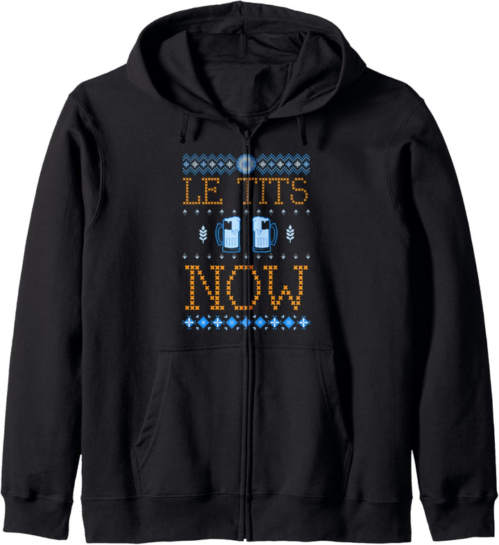 Le Titsnow Le Tits Now Ugly Christmas Let It Snow Kapuzenjacke
