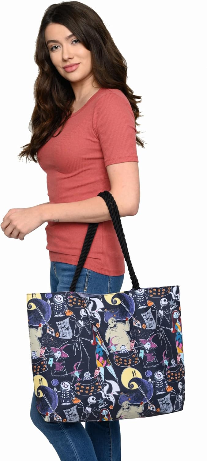 Disney Tote Nightmare Before Christmas Jack Skellington Print Leichte Tasche, Nightmare Before Chris
