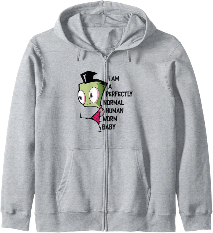 Invader Zim I'm A Perfectly Normal Human Worm Baby Kapuzenjacke
