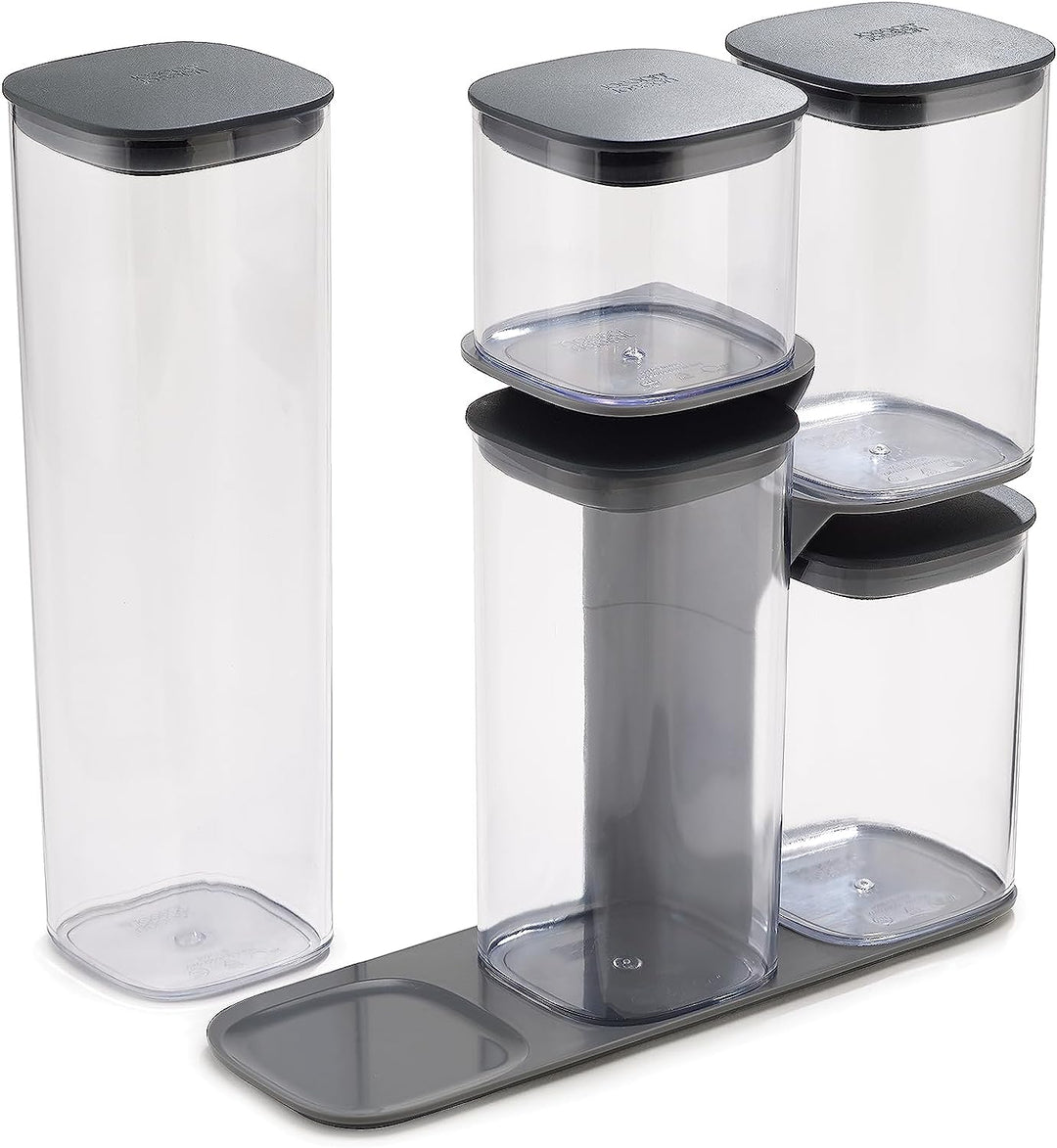 Joseph Joseph - Ensemble de 5 Boites de Rangement Cuisine, Hermetiques avec Support fonctionnel - Gr