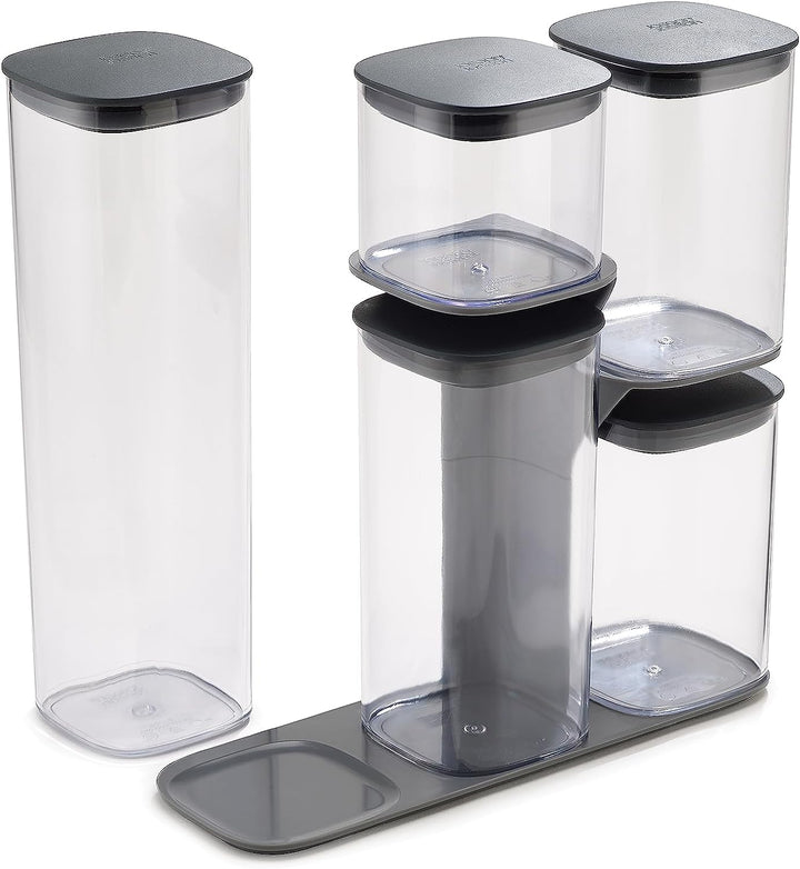 Joseph Joseph - Ensemble de 5 Boites de Rangement Cuisine, Hermetiques avec Support fonctionnel - Gr