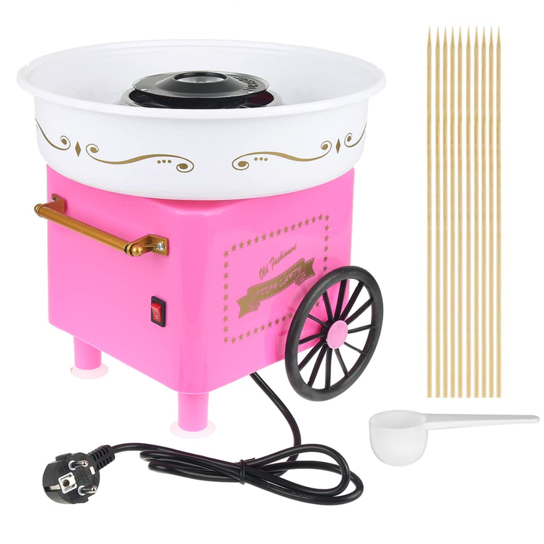 XUANYU 450W Zuckerwattemaschine Set für Zuhause Cotton Candy Machine mit Messlöffel und 10er Stäbche