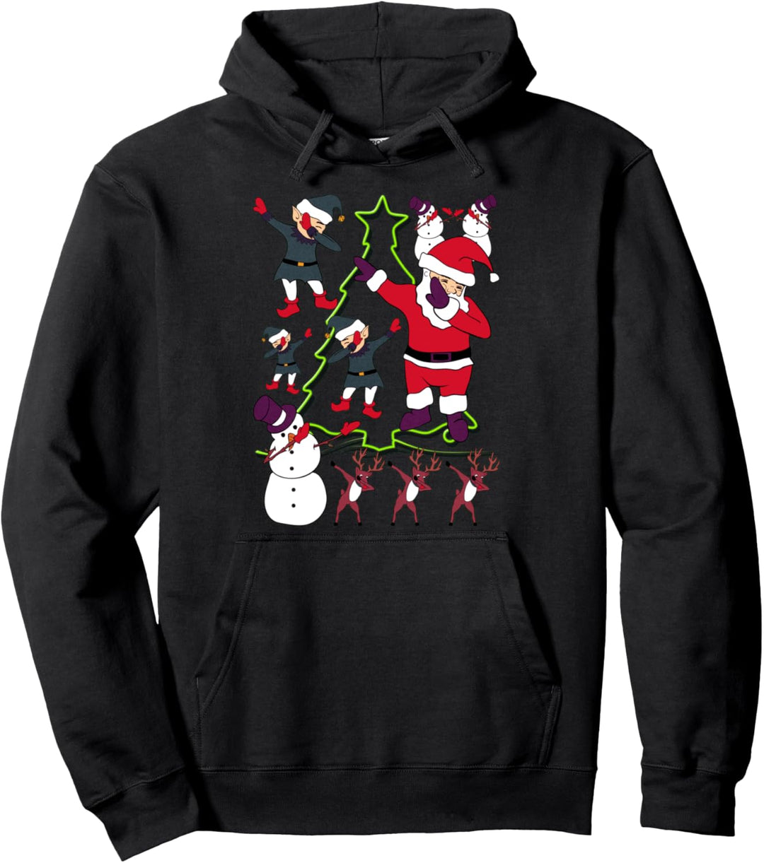Dabbing Santa T-Shirt Funny Santa Claus Christmas Dab Pullover Hoodie