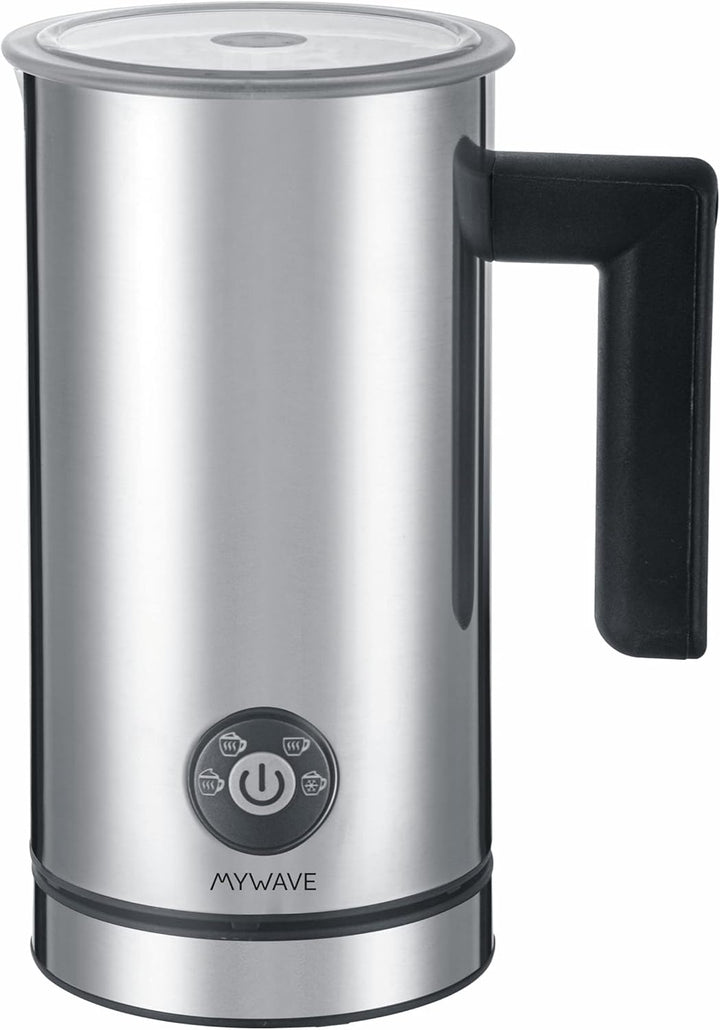 MYWAVE 8436587301094 Milchaufschäumer Sorgt für Perfekten Schaum, Stainless Steel
