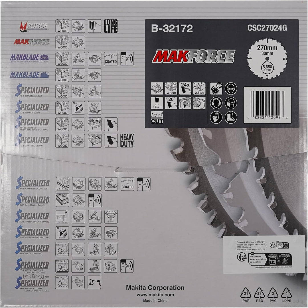 Makita MakForce Saegeblatt, 270 x 30 mm, 24Z, B-32172