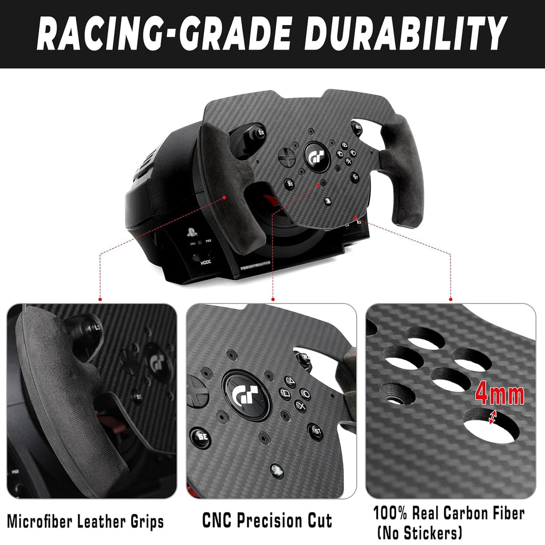 sciuU 4mm Carbon Lenkrad Mod kompatibel mit Thrustmaster T300 RS & GT Edition - 300g Leichtbau Formu
