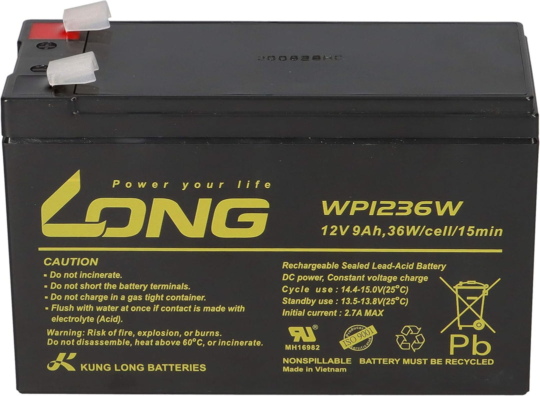 Blei Akku 12V 9Ah WP1236W kompatibel USV APC Back UPS 650 700 800 RBC17 RBC 17