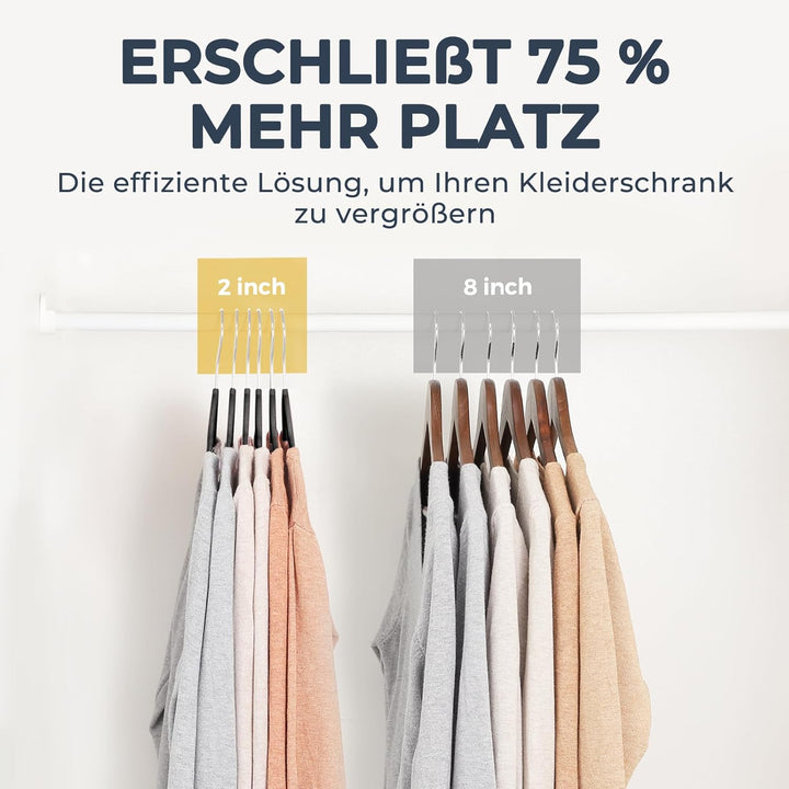 HOUSE DAY Kleiderbügel Samt 100er Set, Kleiderbügel Platzsparend, Bügel rutschfest und Samtbügel Sch