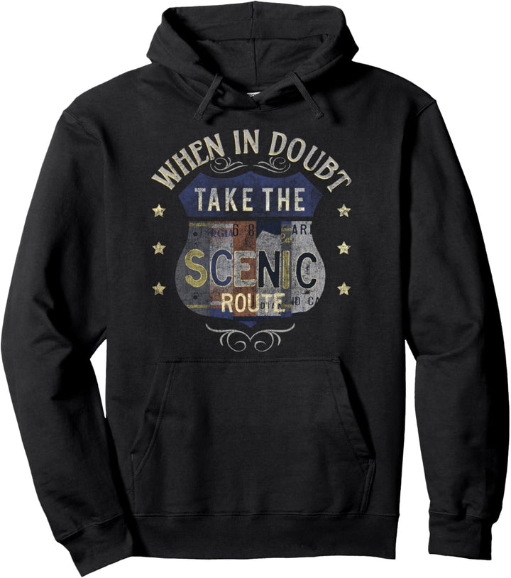 Trendy When In Doubt Take The Scenic Route Pullover Hoodie