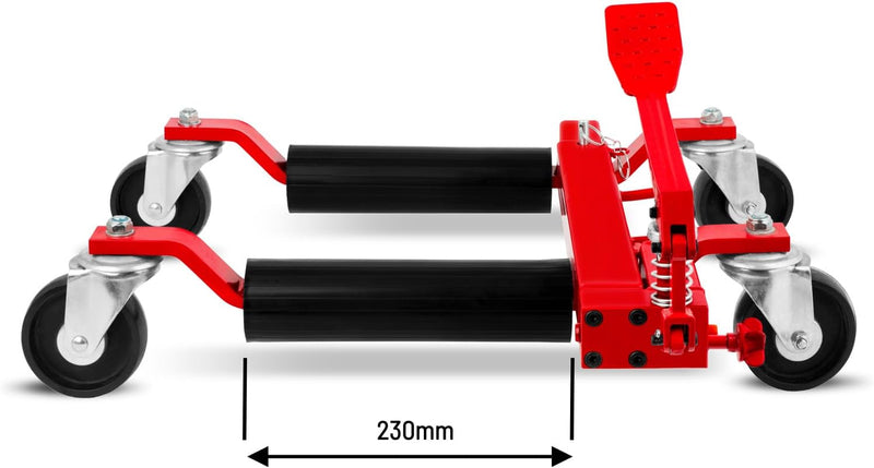 EBERTH 2 x Rangierhilfe hydraulisch, 680 kg Tragkraft, für max. Reifenbreite 230 mm, min. Spannweite