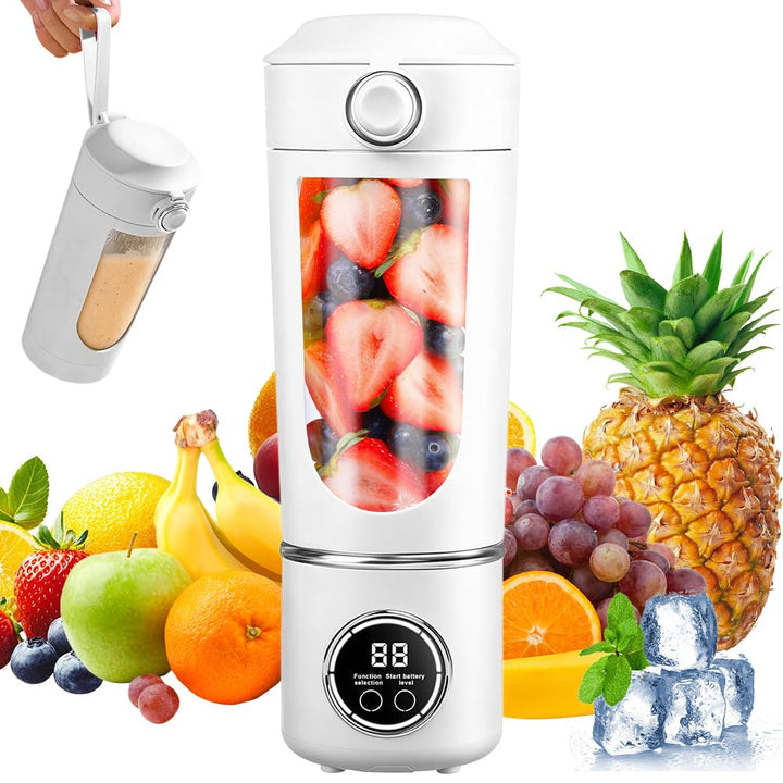 Mineup 700 Ml Tragbarer Mixer, Smoothie Maker To Go Mit LED Display, Portable Blender Mit 12-Klingen