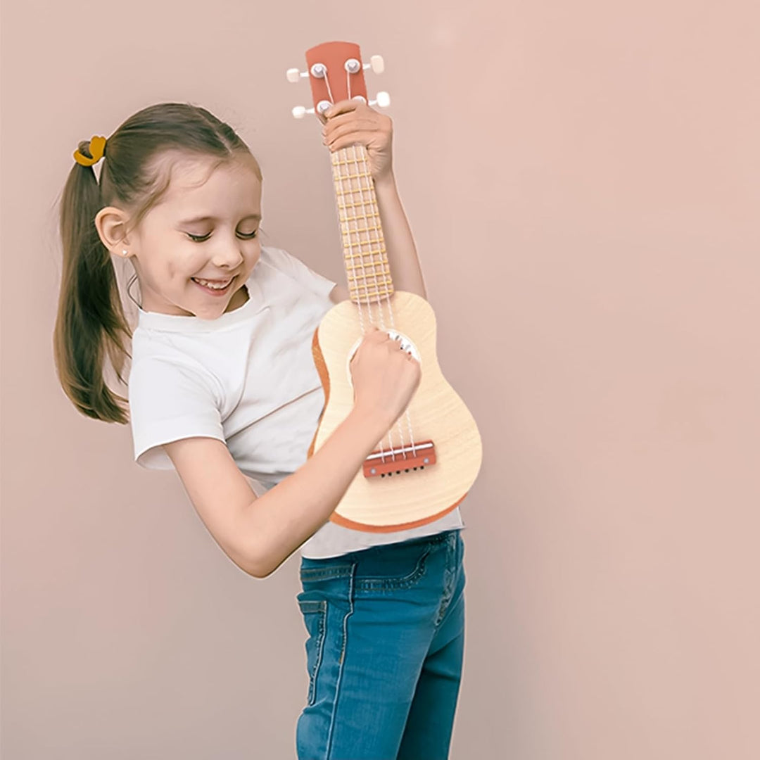 Speedy Monkey 695004 Ukulele, Holz-Instrument für Kinder, viersaitiges Musikinstrument aus Nylon, Gr