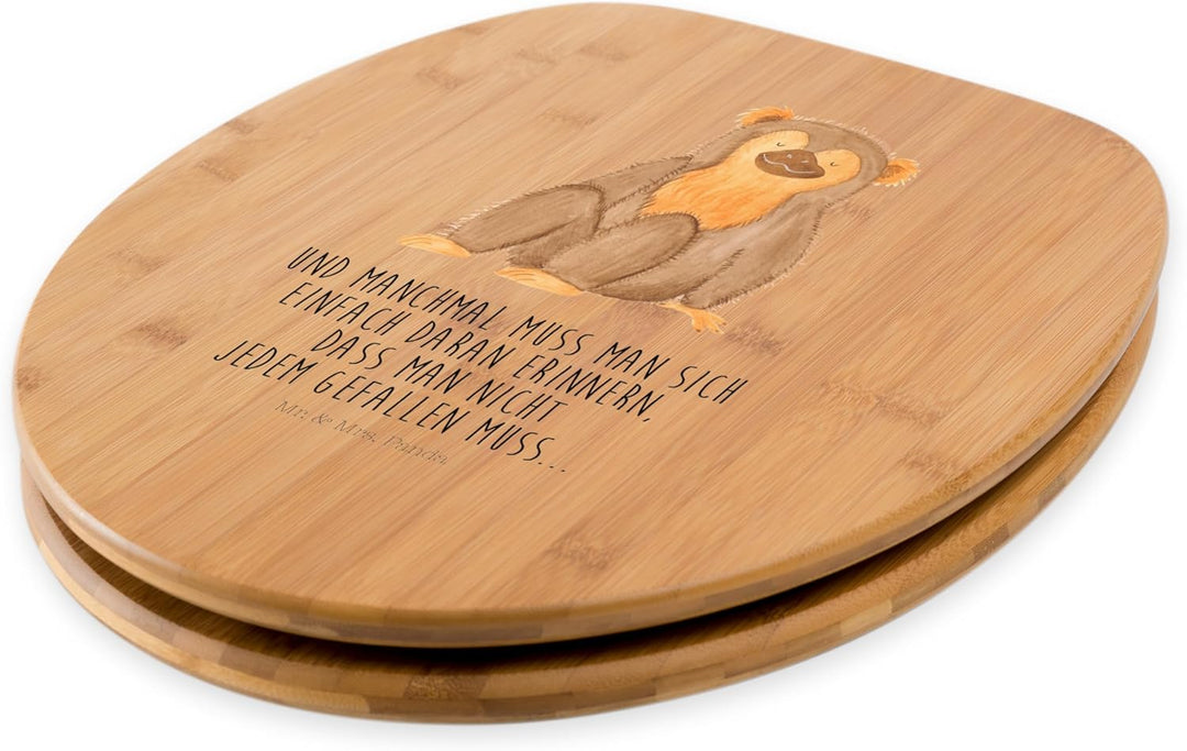 Mr. & Mrs. Panda Motiv WC Sitz Affe - Geschenk, Klodeckel, Selbstachtung, Toilettendeckel, Selbstbew