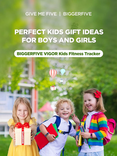 BIGGERFIVE Vigor Fitness Armband Uhr für Kinder Mädchen Junge ab 5-15 Jahren, Fitness Tracker Smartw