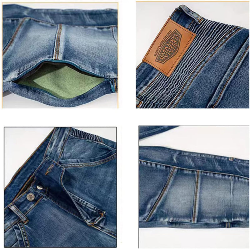oFzimTo Motorradhose Herren/Damen, Aramid-Gewebe Stretch Jeans Hosen Herren/Damen, Motorrad Hosen mi