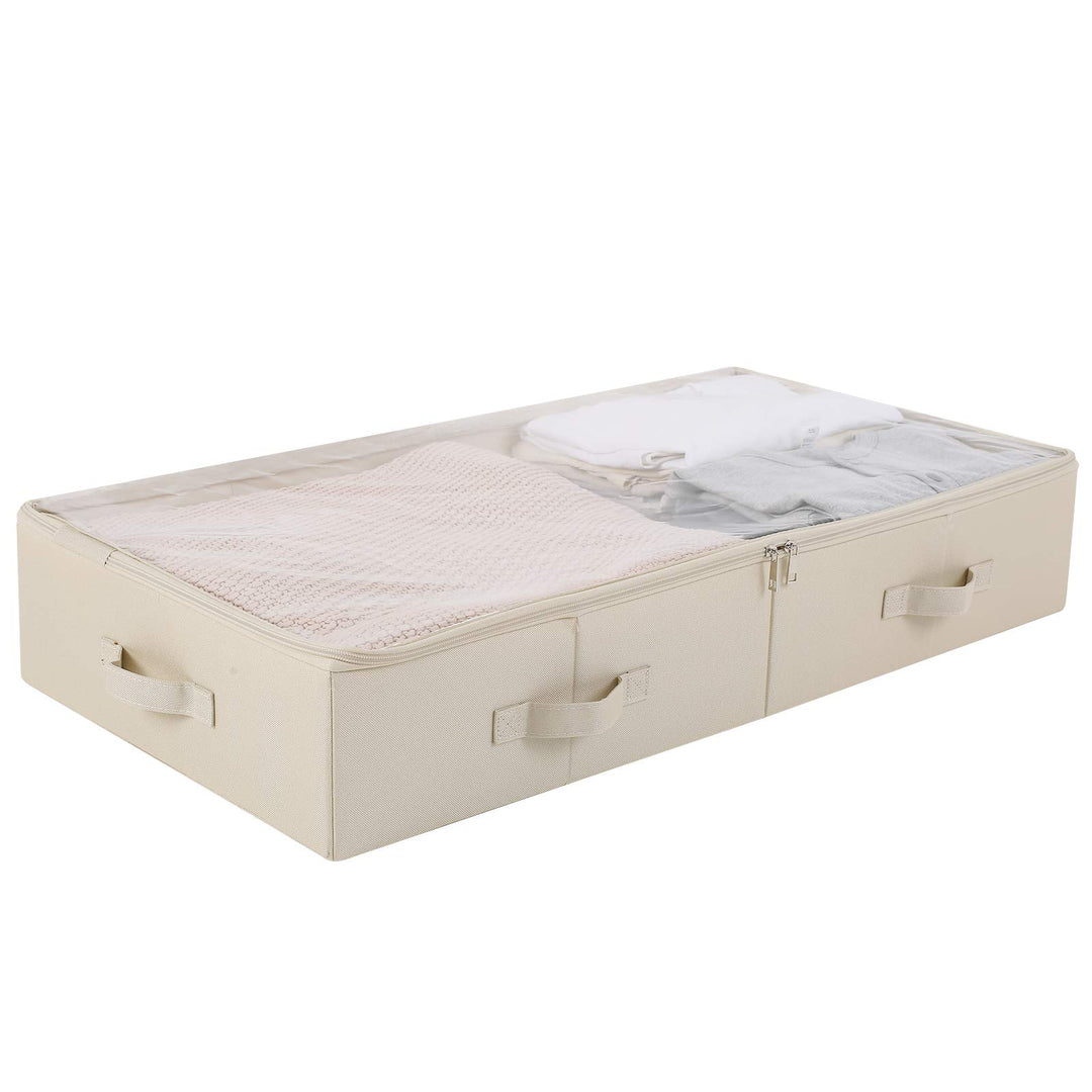 Geräumige Sichtbare Unterbett-Aufbewahrungsboxen mit Deckel für Schuhe, Decken, Bettwäsche, einfach