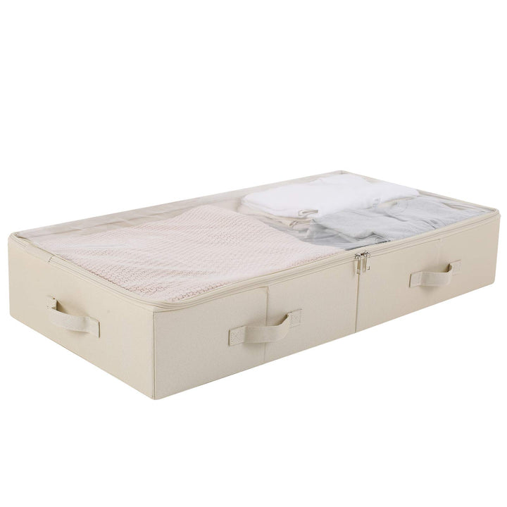 Geräumige Sichtbare Unterbett-Aufbewahrungsboxen mit Deckel für Schuhe, Decken, Bettwäsche, einfach