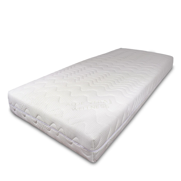 BONEX Aloe Vera Komfort Matratzenbezug, Polyester, weiss und grün, 19-21 cm, 19-21 cm