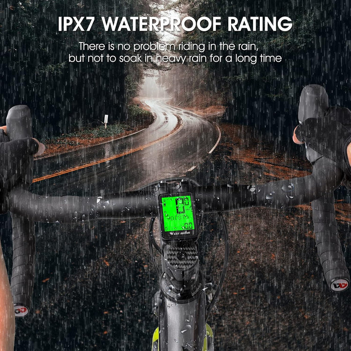 Fahrradcomputer USB Aufladbar, Fahrrad Kilometerzähler Tachometer Kabellos IPX7 Wasserdicht, Fahrrad