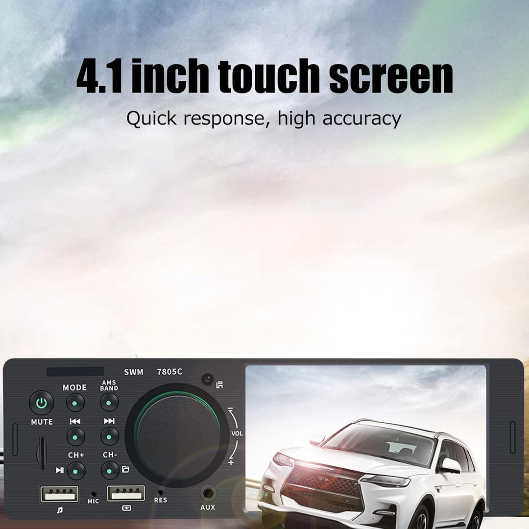 Bluetooth-Touchscreen-Autoradio, 4,1-Zoll-HD-USB-Aux-Eingang, Spiegelverbindung, FM-Radio, Auto-Audi