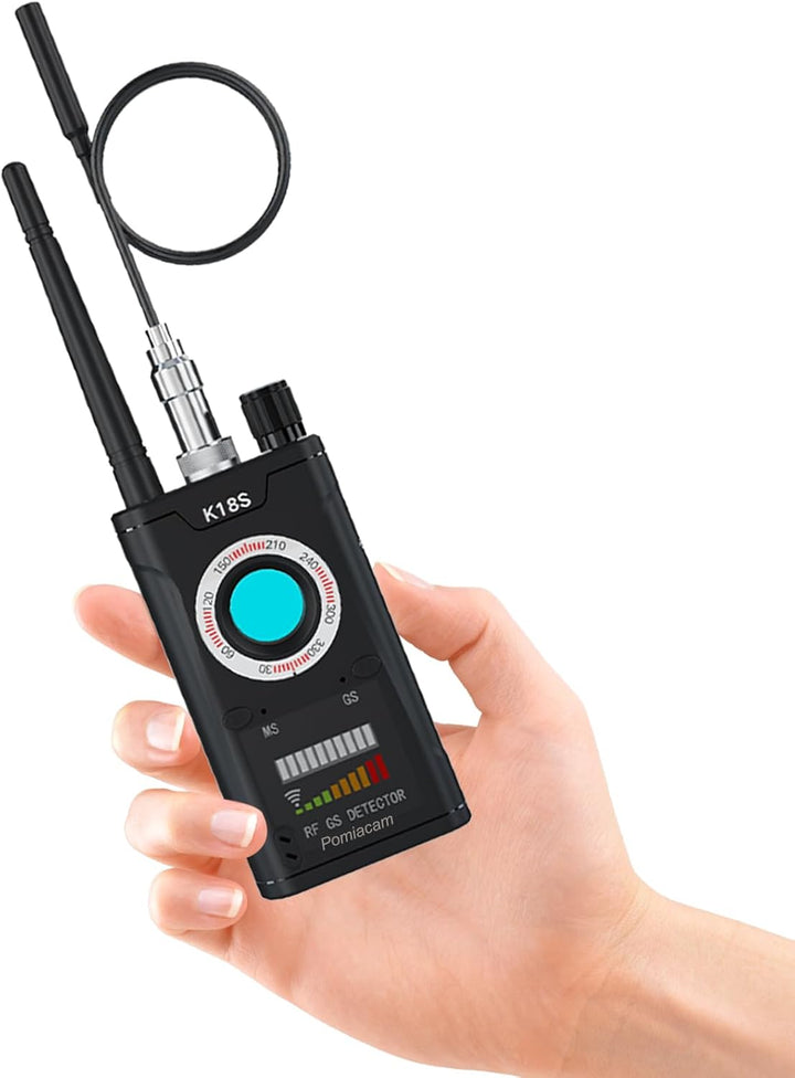 POMIACAM K18S Drahtloser versteckter Kamera-Detektor, Anti-Spionage-Detektor, Fehlerdetektor, RF-Det
