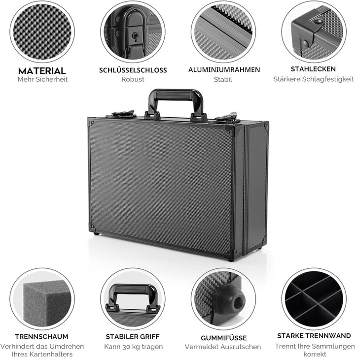 JoyHood Top Loader Aufbewahrungsbox für 600+ 3" x 4" 35PT Top Loaders, Top Loader Box kompatibel mit