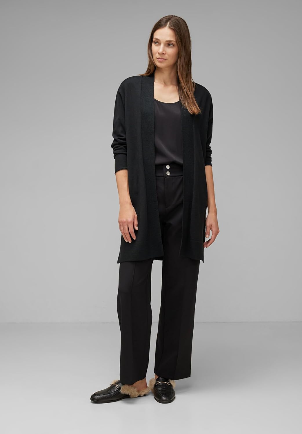 Street One Damen Cardigan 40 Schwarz, 40 Schwarz