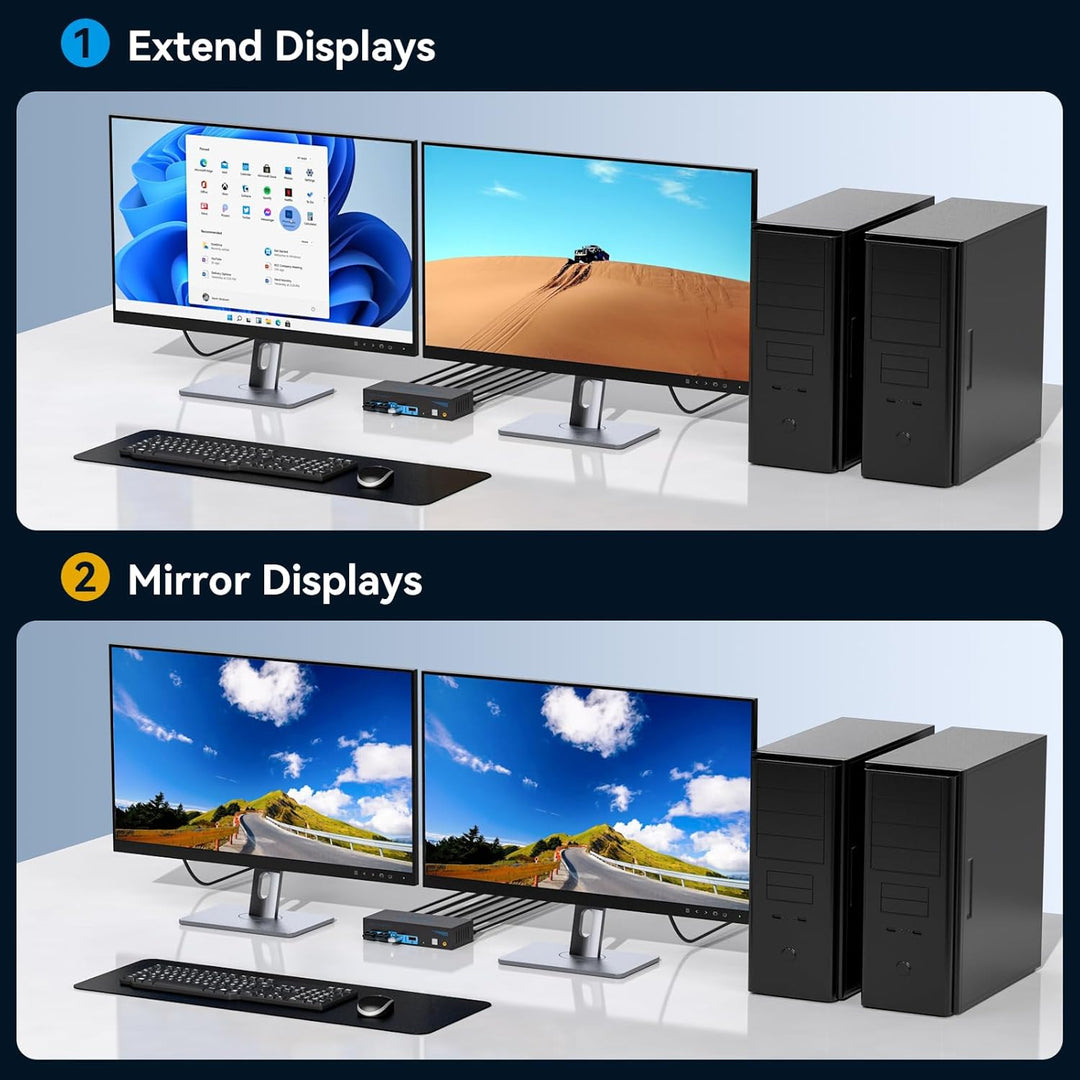 USB 2.0 HDMI KVM Switch 2 PC 2 Monitore 4K60Hz KVM Switches für Zwei Computer Teilen Sich 1 Satz Mau