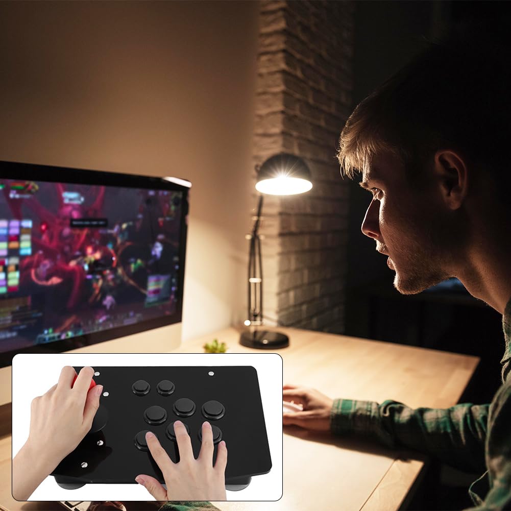 Arcade Joystick, USB Fighting Stick Street Rocker Fighter Handle Button Controller Panel DIY Gaming